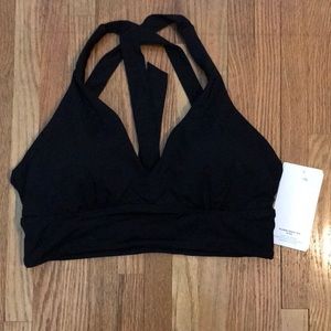 Athleta Longline Plunge Bikini Top D-DD, size M, NWT